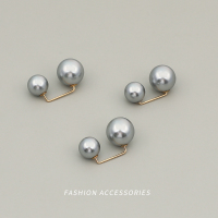 珍珠防走光胸针女收领口裙裤腰改小神器装饰别针开衫扣针固定衣服 #2734大小珠三件[银色]