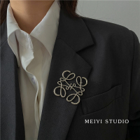Meiyi City \高级感设计个性造型INS冷淡风简约西装配饰胸针胸花 银色