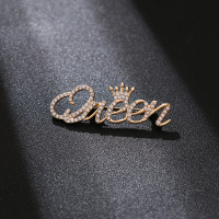 阿玛施字母胸针女高档奢华大气ins个性装配饰品别针2021年新款潮 字母胸针