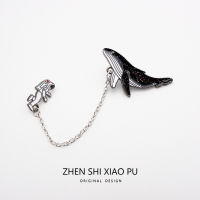 宇航员胸针星球挂件可爱日系男女个性徽章ins潮包包别针卡通配饰 宇航员+鲸鱼