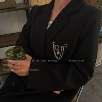 小熊链条胸针时尚个性百搭别针网红ins设计感西装冷淡风配饰扣针 小熊胸针