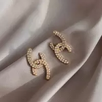 交叉网红珍珠耳钉欧美风耳饰耳环2020年新款潮女925银针耳坠 珍珠镶钻耳钉