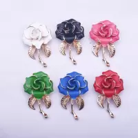 洋气栀子花朵胸花 韩版胸针女高档胸花饰品外套大衣别针 栀子花6色各一个