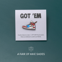 空军一号纪念科比AJ球鞋胸针ins潮 个性可爱日系卡通徽章别针配饰 红色AJ(合金版别针款)