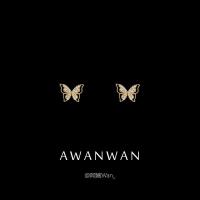 阿婉Wan 波西米亚文艺气质闪钻蝴蝶元素精致耳环时尚925银针耳钉 s925银针一对