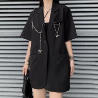 蝴蝶链条胸针炸街西装外套jk配饰ins潮男女西服链条蝴蝶别针装饰 合金 2件套别针