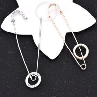 胸针女外套别针开衫百搭韩国高档简约毛衣大别针扣男创意配饰品Ac 银色 总长10CM