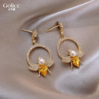 小蜜蜂耳环小众设计高级感耳坠2020年新款潮女网红耳饰纯银银针