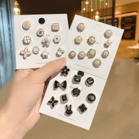 腰围改小神器裤腰收腰调节裙子松紧防走光扣胸针可爱日系女别针潮 13#白色+珍珠+黑色 三组