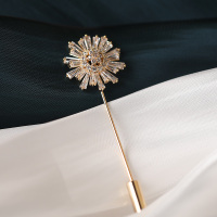 简约风雪花一字胸针大衣装饰品女固定衣服西装配饰ins潮个性插针 雪花一字插针(预售20天发货)