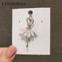 芭蕾舞女孩胸针女气质别针装饰可爱创意日系防走光扣西装毛衣配饰 LY692胸针-优雅芭蕾舞女款