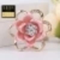 日韩时尚百搭丝巾扣女胸针欧美围巾扣百搭下摆创意装饰丝巾扣环夹 粉红色 103三环