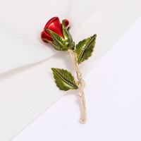 原创日系简约文艺胸针小王子玫瑰花高档复古别针百搭胸花配饰女 1-复古红玫瑰