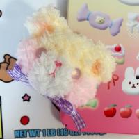 一个Piggy幼儿园手工制作软糯冰淇淋毛绒小熊兔子胸针发夹 软糯小熊