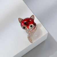 狐狸胸针可爱别针固定衣服配饰高档女防走光扣针领口装饰西装胸针 狐狸领针