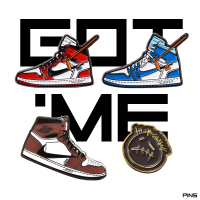 可爱日系球鞋胸针芝加哥北卡蓝ts鬼脸徽章ins书包别饰男女情侣潮 球鞋系列各一个(4个胸针)