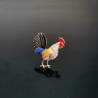 小鸡胸针奢华大气大铁公鸡胸花男女别针外套开衫毛衣配饰品 大公鸡 1