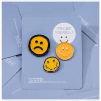 小胸针可爱日系别针女孩小清新闺蜜笑脸徽章收领口装饰防走光神器 3个笑脸组合
