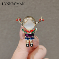 新品个性女孩胸针防走光扣日系少女别针装饰百搭毛衣配饰固定衣服 LY614-小辫子女孩胸针