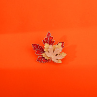 秋天的枫叶胸花胸针男复古大衣别针女徽章个性高档毛衣珐琅配饰潮 枫叶胸针