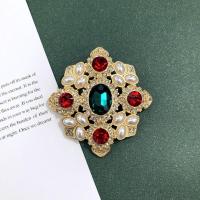 复古巴洛克西洋古董胸针 亚金珍珠王冠宫廷宝石气质别针胸花配饰 3-宝石翡丽王妃