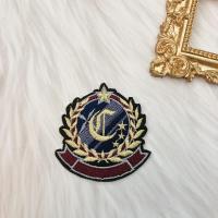 【星依初JK】徽章原创设计JK/DK制服校供布制徽章胸针别针款 蓝灰色 高级版 【星雾】别针款