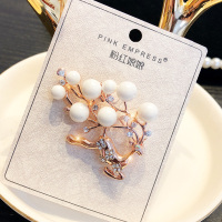 韩版潮流胸针外套别针开衫毛衣西装胸花女丝巾披肩扣针大别针配饰 1#金色小鹿