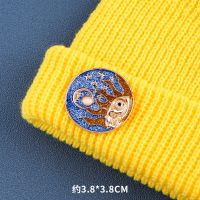 梵高油画胸针~杏花星月夜向日葵镶钻珍珠徽章复古毛衣大衣胸花女 梵高太阳神