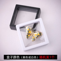 复古宫廷蝴蝶胸针女 金色滴釉珐琅别针高档气质优雅胸花大衣配饰 312# 金色蝴蝶胸针+盒子