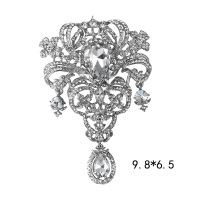 欧美宫廷水晶胸针女时尚毛衣胸花防走光别针配饰礼服别针简约饰品 16★ XD7720-1