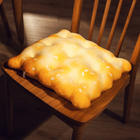 饼干椅子抱枕坐垫办公室久坐座垫家用学生宿舍教室屁股凳子垫四季 正方形芝麻款 38*38cm