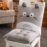 连体坐垫女靠垫一体办公室椅垫子加厚学生教室座垫椅子板凳子屁股 龙喵 防滑版-可拆分（靠垫+坐垫连体）