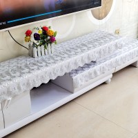 茶几电视柜桌布防水pvc北欧式长方形台布电视柜盖布床头柜布客厅 心连心银色(防水) 300*60cm