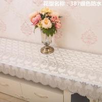 PVC银色 电视柜桌布防水茶几布床头柜梳妆台鞋柜等长方形欧式定做 387银色(防水) 49*300cm