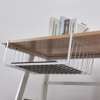 宿舍床头置物架厨房柜子收纳分层架书桌桌面收纳寝室上铺床边挂篮 加高加长白色