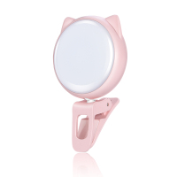 补光灯手机小型迷你便携式美颜嫩肤瘦脸自拍美颜直播支架拍照神器视频室内镜头打光网红主播环形摄影抖音 樱花粉☆影棚级9档柔光