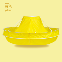 家用剪头发神器围脖披肩斗篷大人自己剪发儿童不沾发 成人款理发围布-黄色 送清发海绵