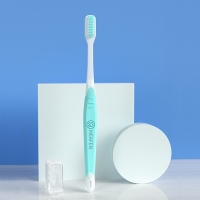 正畸牙刷矫正牙齿专用牙刷带牙套箍牙清洁成人儿童软毛便携 V型蓝色3支装