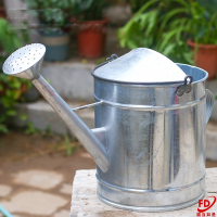 喷水壶洒水桶农用种菜淋菜菜农浇菜水桶大容量菜地洒水喷头洒水壶 新款18L 加厚 不锈铁皮洒水壶