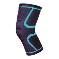 运动跑步战术护膝防滑篮球骑行羽毛球乒乓球春秋男女 蓝条纹 S码(推荐体重90-110斤)双只