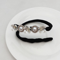 精致复古气质丸子头盘发神器优雅蓬松后脑勺头饰懒人超仙珍珠发圈 繁花似锦