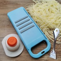牌切菜器插丝神器搜子家用风驰擦丝器厨房洋芋擦擦刨丝器 凤驰1.9mm细淡蓝+护手{赠削皮}