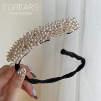 韩国新款气质甜美丸子头盘发器网红懒人水晶珍珠串珠编发造型神器 白水晶