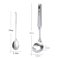 304不锈钢家用做肉丸神器挤炸肉圆子制作器工具压丸子挖勺器模具 304升级版小圆孔肉丸勺 送长柄勺子