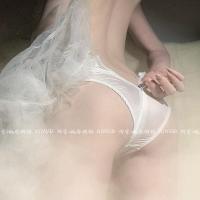 做你的猫:哥哥拉开看透视开档三角裤女性感诱惑情趣情侣内裤中腰 白色 均码