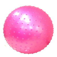 按摩球瑜伽球加厚防爆成人健身瑜珈颗粒儿童触感球宝宝感统训练球 粉红色加厚按摩球送气泵 按摩小球 85cm