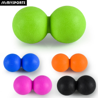 瑜伽筋膜球颈膜经络球肌肉放松花生球健身球手握球手部足底按摩球 筋膜球双球 2个装 颜色随机 或备注留言