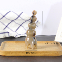 水牛角按摩梳头皮头部经络梳洗头梳子防脱发圆筒梳刮痧梳天然 耗牛角[葫芦形]