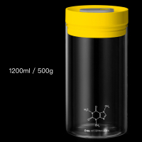 咖啡/抽真空 咖啡豆密封罐茶叶奶粉玻璃密封厨房干货防潮收纳 L号/1200ml(咖啡豆约500g) 78折预售4月1发货