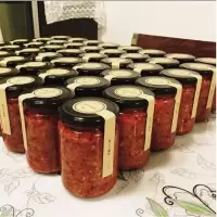 辣椒酱圆形带盖玻璃罐酱菜玻璃瓶蜂蜜瓶果酱瓶调味瓶密封罐储物瓶 24个240ML+泡沫盒